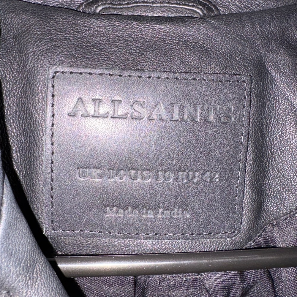 All Saints Raul Leather Jacket - Picture 4 of 7
